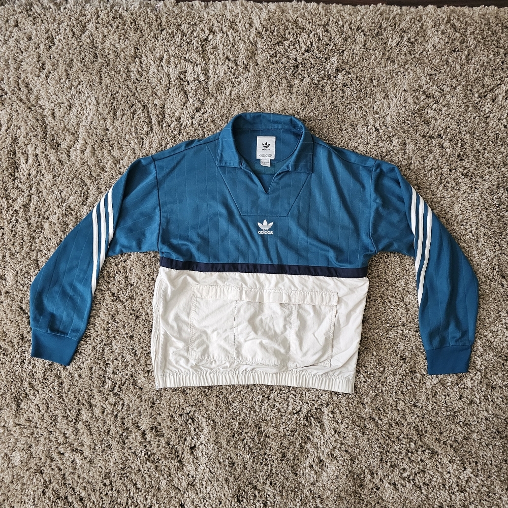 *RARE* Adidas Originals Drill Pullover - Reatea/White - Men’s Medium